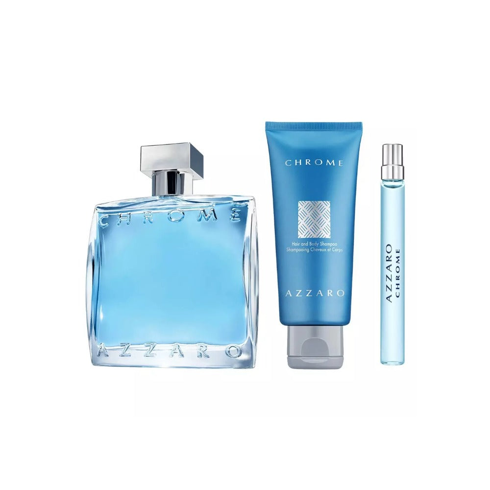 Azzaro Chrome Gift Set – Men’s grooming perfume set