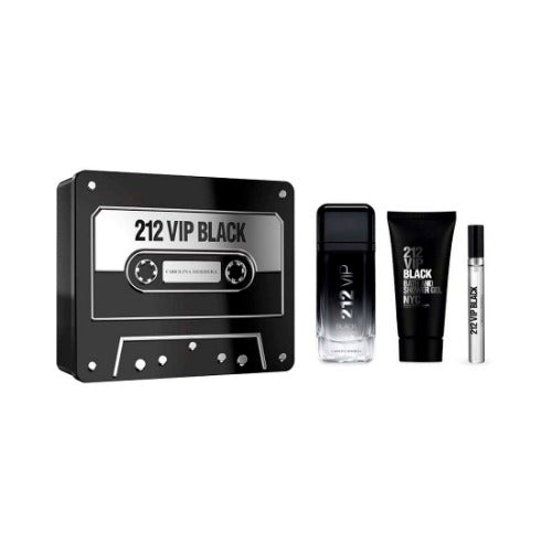 Buy original Carolina Herrera 212 VIP Black Men Eau De Parfum 100ml 3pc Gift Set only at perfume24x7.com