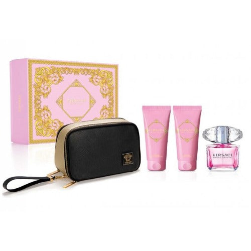 Buy original Versace Bright Crystal Eau De Toilette 4pc Gift Set For Women 90ML at perfume24x7.com