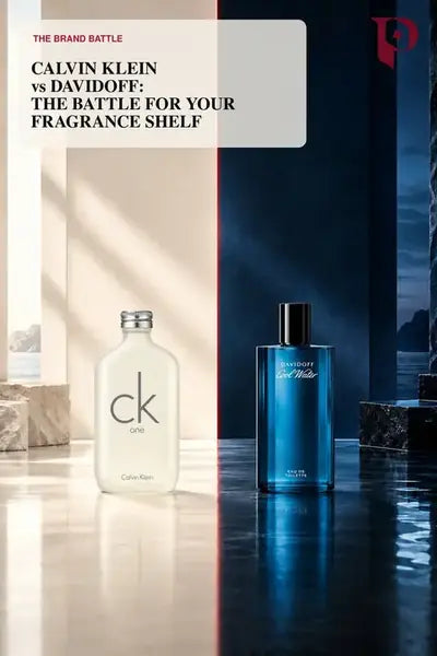 Calvin Klein versus Davidoff fragrance comparison editorial cover