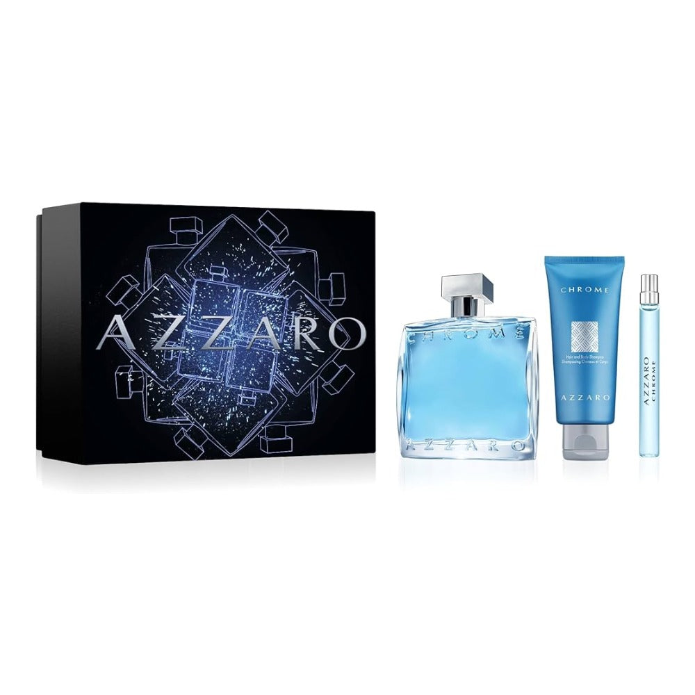 Azzaro Chrome Eau De Toilette Gift Set For Men