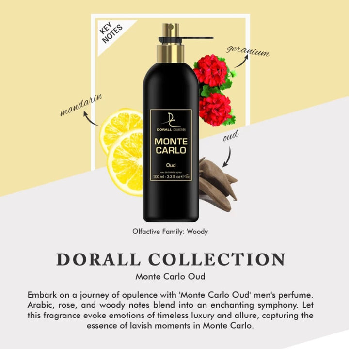 Dorall Collection Monte Carlo Oud Eau De Toilette For Men 100ml