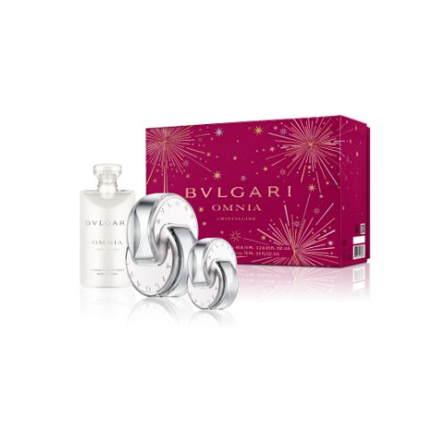 Bvlgari Omnia Crystalline 3pc 80ml Gift Set For Women