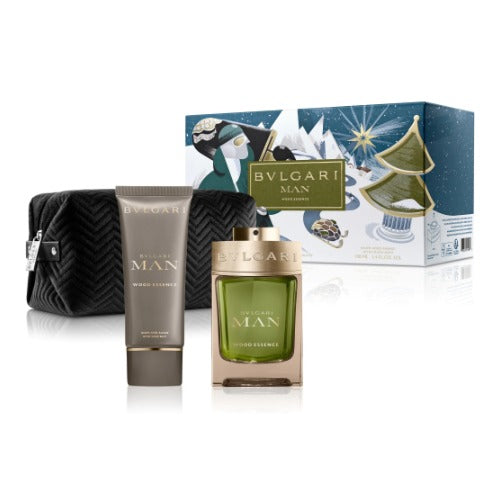 Bvlgari Man Wood Essence 100ml 3pc Gift Set For Men