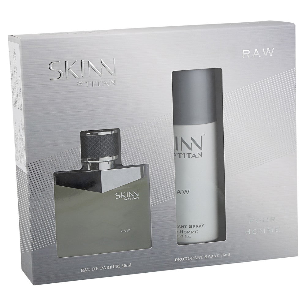 Buy original Titan Skinn Raw Gift Set EDT For Men 50ml only at Perfume24x7.com