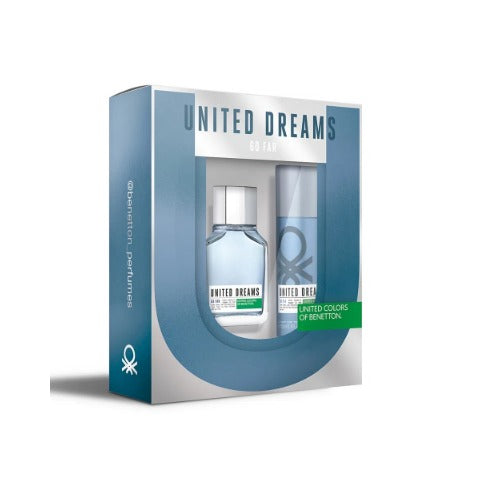 United Colors of Benetton United Dreams Go Far Eau De Toilette Gift Set For Men 100ml
