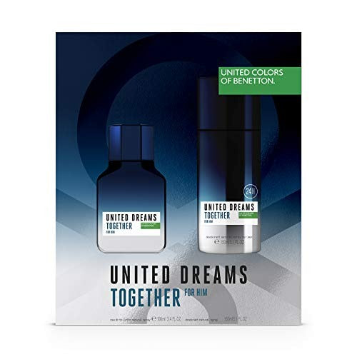 Buy original  United Colors of Benetton United Dreams Together Eau De Toilette Gift Set For Men 100ml at perfume24x7.com