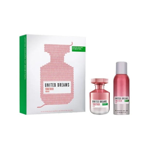 United Colors of Benetton United Dreams Together Eau De Toilette Gift Set For Women 80ml