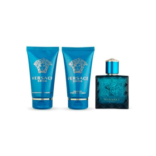 Buy Versace Eros Eau De Toilette for Men 3 Piece Gift Set at perfume24x7.com